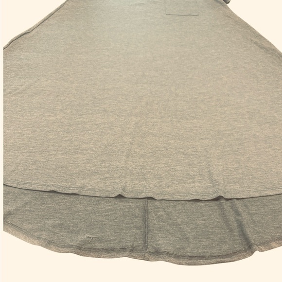 Lularoe Swing Tunic Top Size Medium Heather Gray Short Sleeve Chest Pocket - Picture 9 of 9